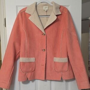 J. Jill Pink Blazer with Cream Accents